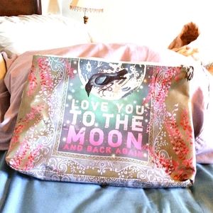 Papaya Boho Hand Bag, 'Love you to the Moon and Back Again', Just Like New